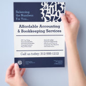 Modern Numbers Logo II Accountant Flyer (Hand)
