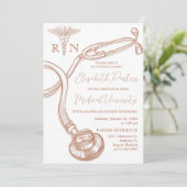 Modern Nursing School afstudeerfeest Kaart (Staand voorkant)