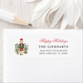 Modern Nutcracker Christmas Holiday Return Address Etiket (Insitu)