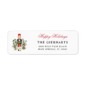 Modern Nutcracker Christmas Holiday Return Address Etiket (Voorkant)