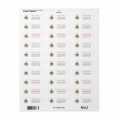 Modern Nutcracker Christmas Holiday Return Address Etiket (Full Sheet)