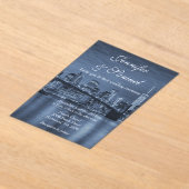 Modern NYC Skyline Elegance  Acryl Uitnodigingen (Laagn)