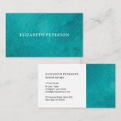 Modern oceaan beachy blauw visitekaartje (Voorkant / Achterkant)