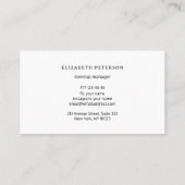 Modern oceaan beachy blauw visitekaartje (Achterkant)