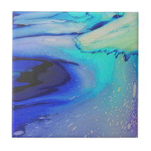Modern oceaanwater blauw nautisch Abstract