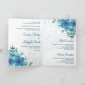 Modern Ocean Blue Floral Islamic Muslim Wedding (Binnen)