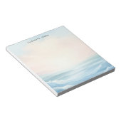 Modern Ocean Pastel Waterverf gelaagd Ombre Notitieblok (Schuin)