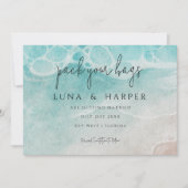 Modern Ocean Tide Watercolor Beach Wedding (Voorkant)
