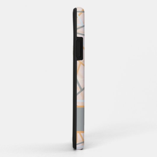 Modern Ochre en Grey Geometric Lines Case-Mate iPhone Case (Achterkant/rechts)