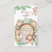 Modern Oerwoud Dieren Groene Safari waterverf b Informatiekaartje (Voorkant)