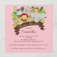 Modern Oerwoud Safari Animals Baby shower