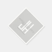 Modern ogend zakelijk monogram | Grey Servet (Hoek)