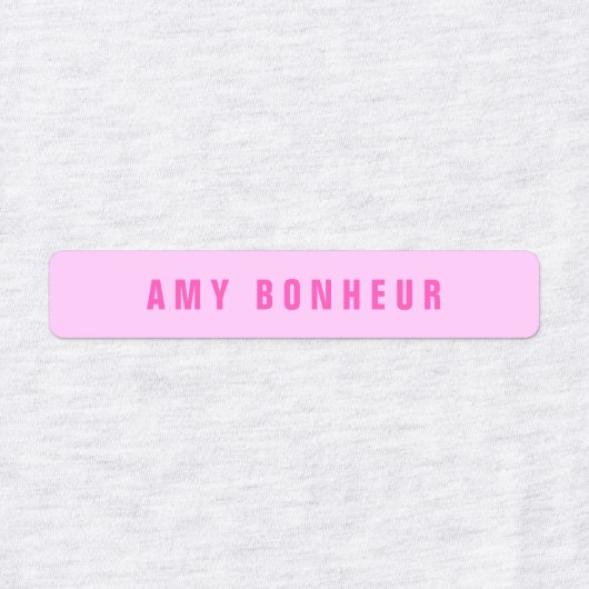 Modern ogende namen | Roze & Paarse Iron-on Labels (Design 1)