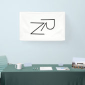 Modern ogende overlappende Initialen Spandoek (Beurs)