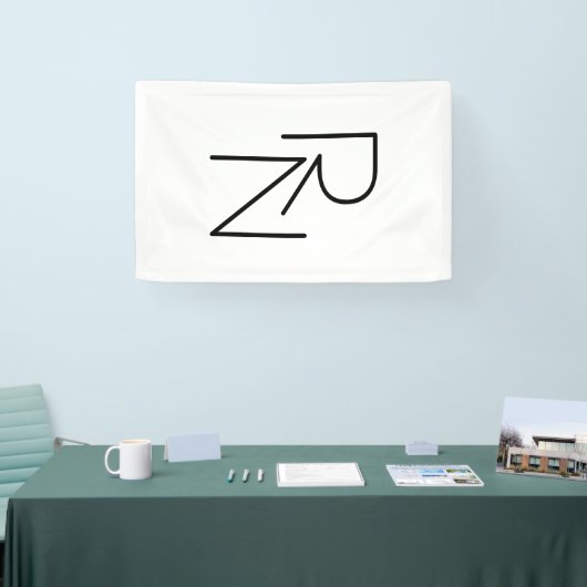 Modern ogende overlappende Initialen Spandoek (Beurs)