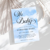 Modern Oh Baby Clouds Theme Baby shower Kaart