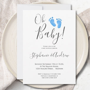 Modern Oh Baby Couples Baby shower Kaart