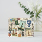 modern oldtimingreiscollage briefkaart (Staand voorkant)