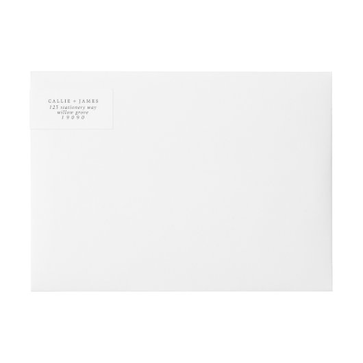 Modern Olive Branch Wedloop rond label (Voorkant)