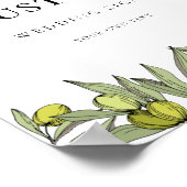 Modern Olive-filiaalbruiloft Poster (Hoek)