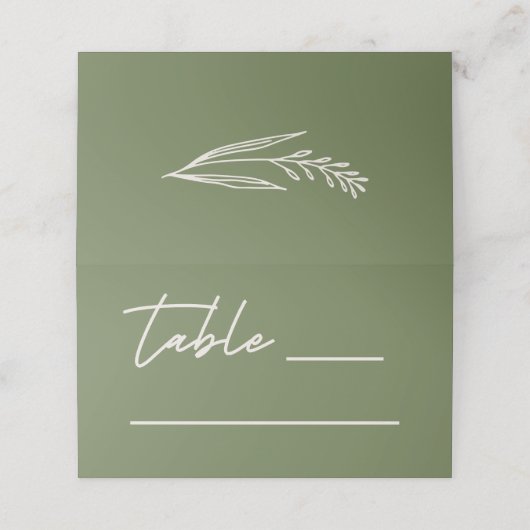 Modern Olive Green Wedding (Buitenkant ongevouwen)