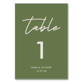 Modern Olive Green Wedding Kaart (Voorkant)