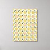 Modern Olive & Magenta Geometric Tribal Pattern Canvas Afdruk (Voorkant)
