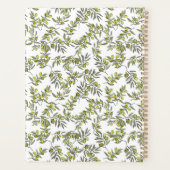 Modern olive pattern weekly & monthly planner (Achterkant)