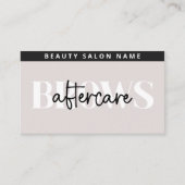 Modern Ombre Brows Aftercare PMU Brow Instructions Visitekaartje (Voorkant)