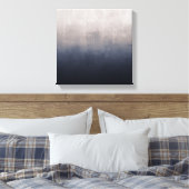 Modern ombre Navy Blauw Grijs Wit rustiek abstract Canvas Afdruk (Insitu (Slaapkamer))