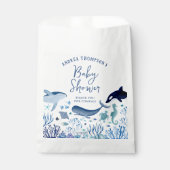 Modern Onder het Baby shower Zee voor jongens Bedankzakje (Voorkant)