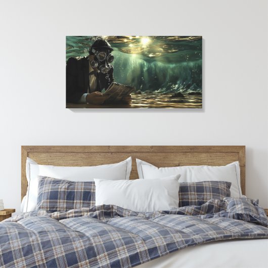 Modern onderwaternieuws canvas afdruk (Insitu (Slaapkamer))