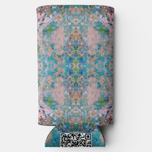 Modern one of a kind Abstract met Sangria kleuren (Achterkant)