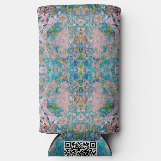 Modern one of a kind Abstract met Sangria kleuren (Voorkant)