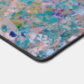 Modern one of a kind Abstract met Sangria kleuren Bureaumat (Hoek)