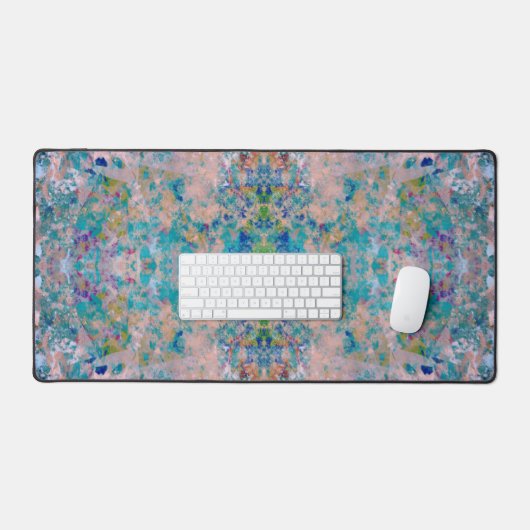 Modern one of a kind Abstract met Sangria kleuren Bureaumat (Keyboard & Muis)