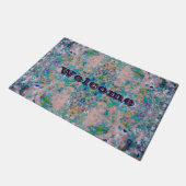 Modern one of a kind Abstract met Sangria kleuren Deurmat (Schuin)