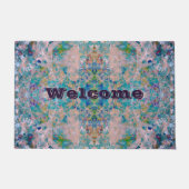 Modern one of a kind Abstract met Sangria kleuren Deurmat (Voorkant)