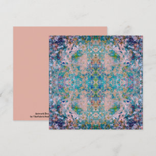 Modern one of a kind Abstract met Sangria kleuren Kaart