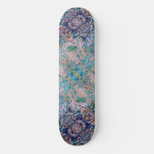 Modern one of a kind Abstract met Sangria kleuren Skateboard (Voorkant)