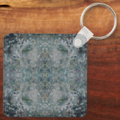 Modern one of a kind Abstracte kunst in een mistig Sleutelhanger (Achterkant)