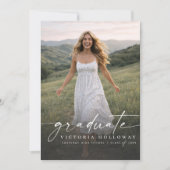 Modern One Photo Graduation Party Invitation (Devant)