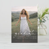 Modern One Photo Graduation Party Invitation (Debout devant)