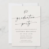 Modern One Photo Graduation Party Invitation (Dos)