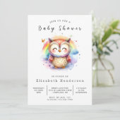 Modern Online Uil Baby shower Kaart (Staand voorkant)