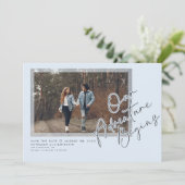 Modern Ons Avontuur Begint De Datumfoto Opslaan Save The Date (Staand voorkant)