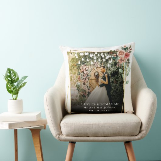 Modern ons eerste kerstfeest als de heer en mevrou kussen (Stoel)