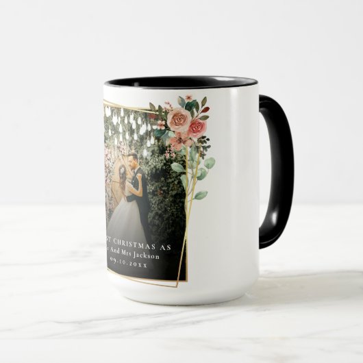 Modern ons eerste kerstfeest als de heer en mevrou mok (Voorkant rechts)