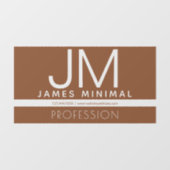 Modern ontwerp | Bruin & Transparant Wissen Raamsticker (Vel)