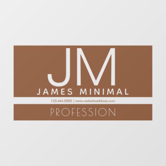 Modern ontwerp | Bruin & Transparant Wissen Raamsticker (Vel)